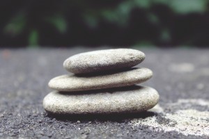 Tranquil stones for meditation and yoga